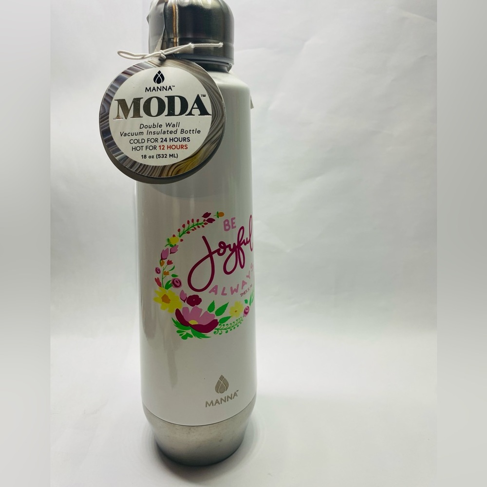 Moda double wall vacuum sealed 18 OZ INSULATED water BOTTLE cold 24 he hot 12hrs